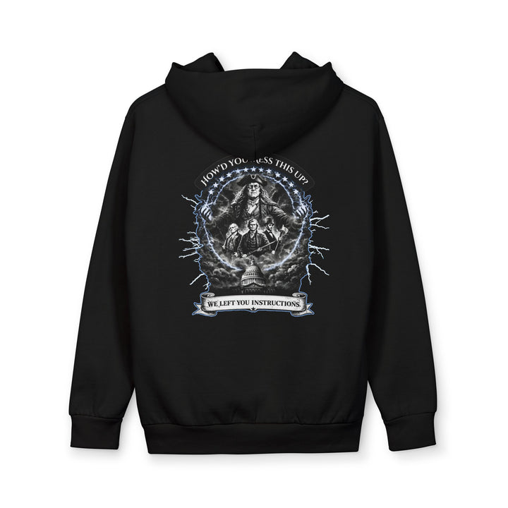 Mens Lane Seven— "We left Instructions!!" Streetwear Hoodie Pullover