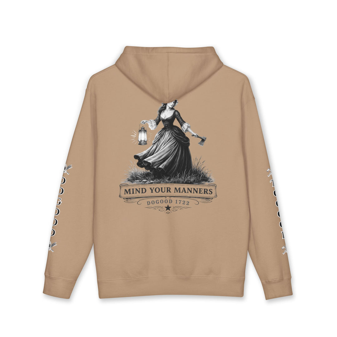 Mind Your Manners Hoodie — Vintage Lantern Floral Heavy Weight Pullover