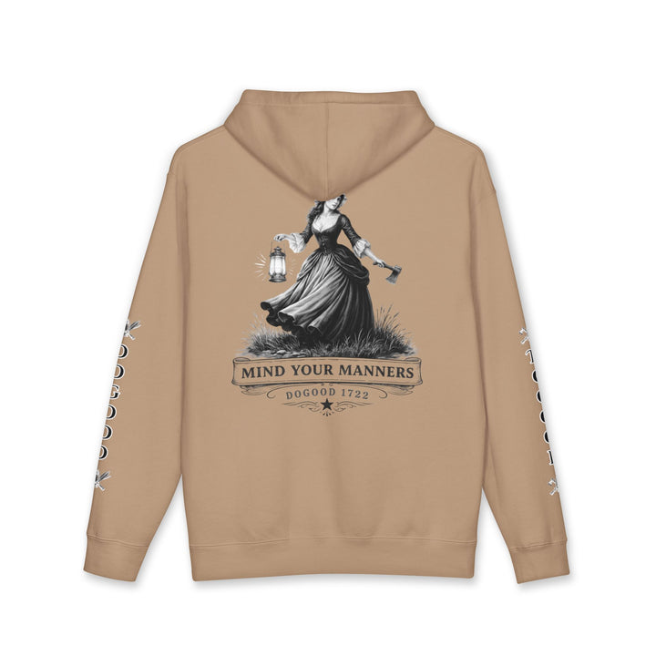 Mind Your Manners Hoodie — Vintage Lantern Floral Heavy Weight Pullover