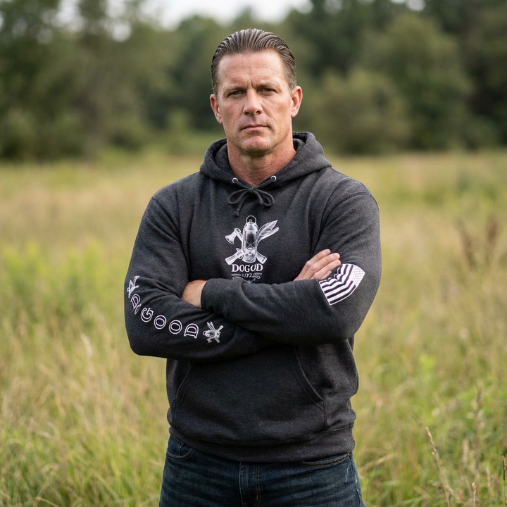 Patriotic Hoodie — "Midnight Ride" Premium Hooded Sweatshirt