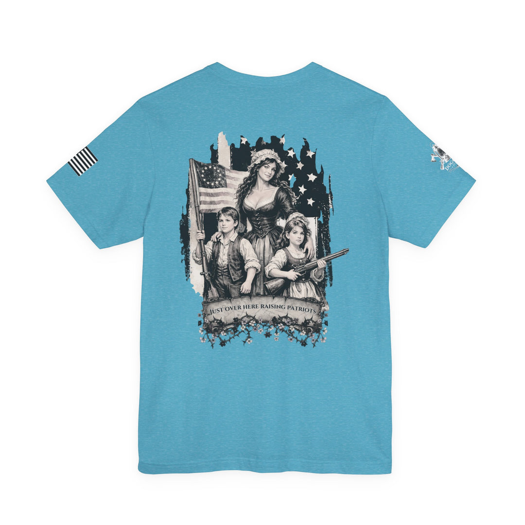 Liberty Lantern Tee — Patriotic "Raising Patriots" Graphic T-Shirt