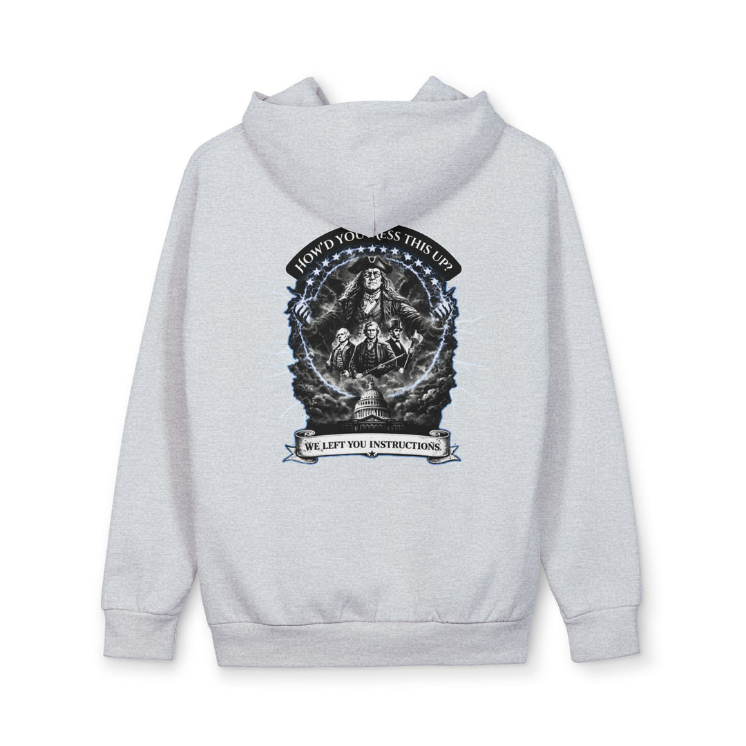 Mens Lane Seven— "We left Instructions!!" Streetwear Hoodie Pullover