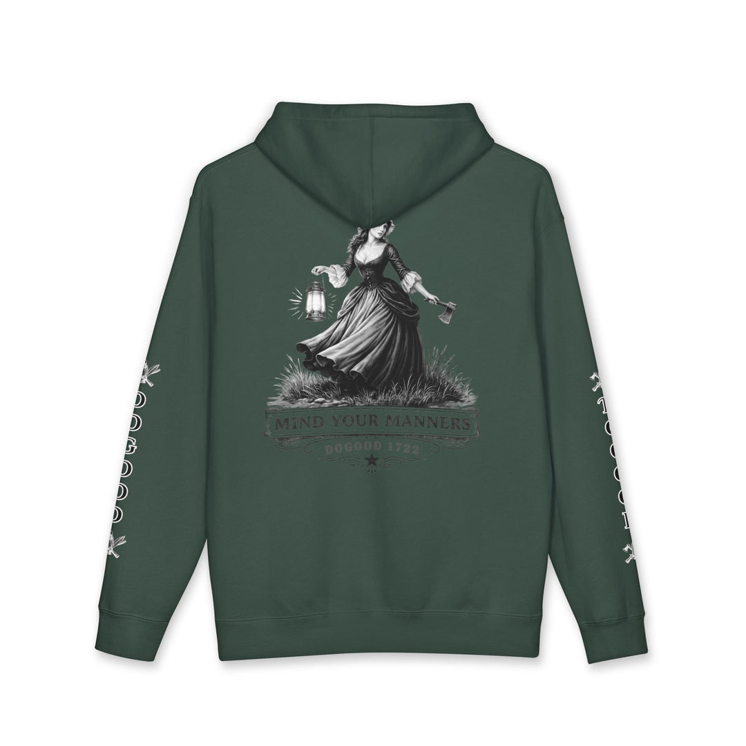 Mind Your Manners Hoodie — Vintage Lantern Floral Heavy Weight Pullover
