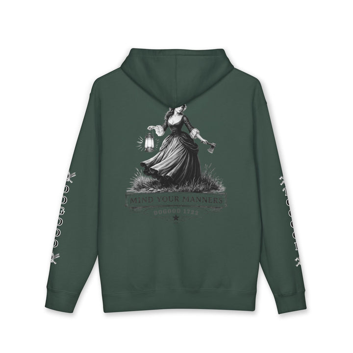 Mind Your Manners Hoodie — Vintage Lantern Floral Heavy Weight Pullover