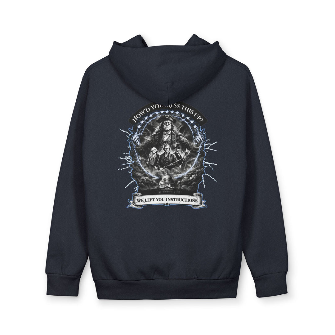 Mens Lane Seven— "We left Instructions!!" Streetwear Hoodie Pullover