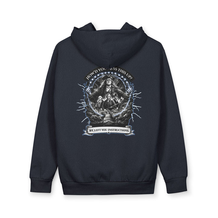 Mens Lane Seven— "We left Instructions!!" Streetwear Hoodie Pullover