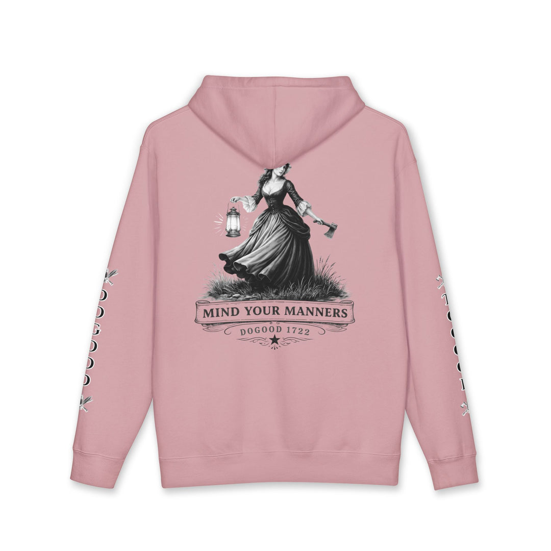 Mind Your Manners Hoodie — Vintage Lantern Floral Heavy Weight Pullover