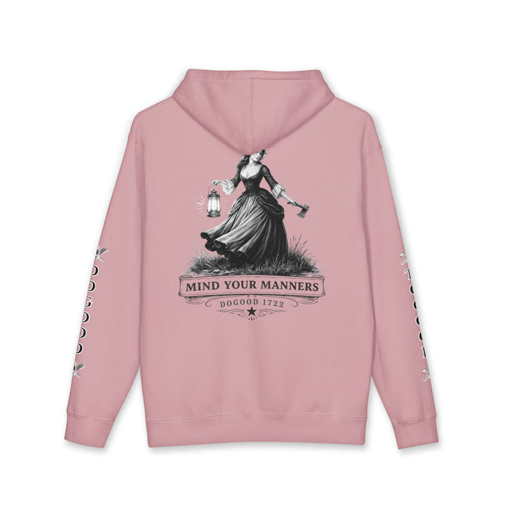 Mind Your Manners Hoodie — Vintage Lantern Floral Heavy Weight Pullover